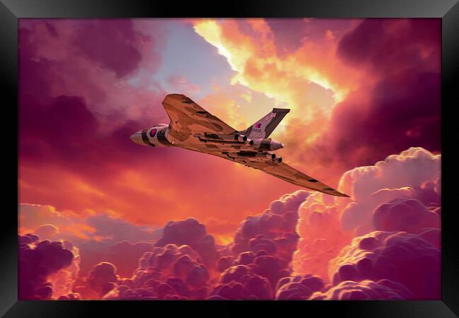 Vulcan Fire In The Sky Framed Print by J Biggadike