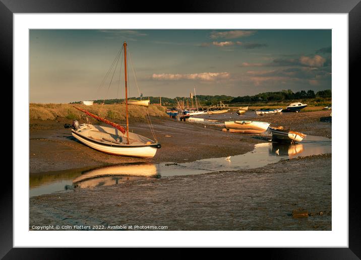 Mortson Quay, Norfolk  Framed Mounted Print by Colin Flatters