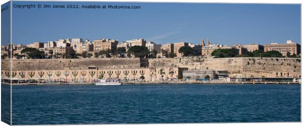 The Pinto Stores, Valletta, Malta - Panorama Canvas Print by Jim Jones
