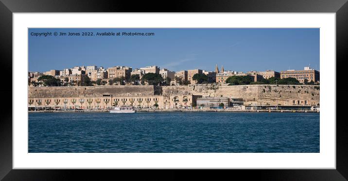 The Pinto Stores, Valletta, Malta - Panorama Framed Mounted Print by Jim Jones