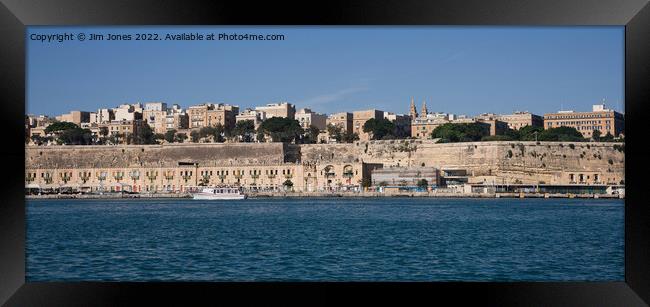 The Pinto Stores, Valletta, Malta - Panorama Framed Print by Jim Jones