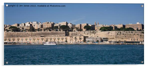 The Pinto Stores, Valletta, Malta - Panorama Acrylic by Jim Jones