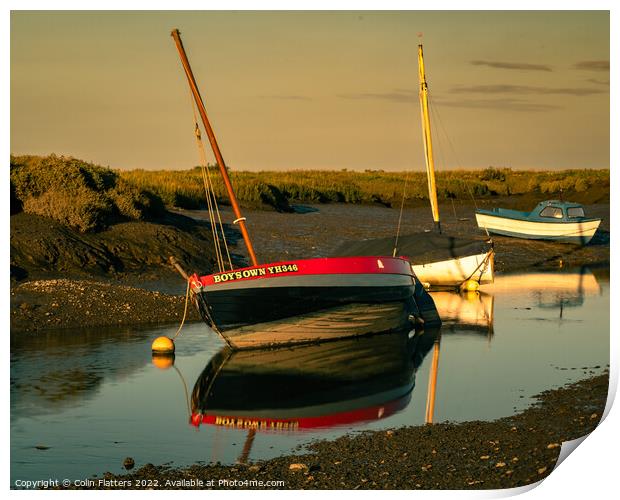 Morston Quay, Norfolk Print by Colin Flatters