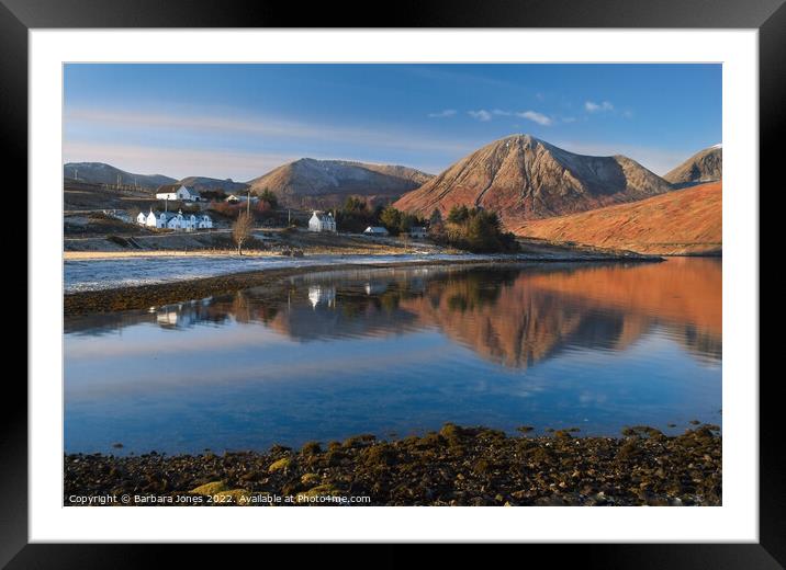 Loch Ainort and Luib, Isle of Skye Scotland Framed Mounted Print by Barbara Jones