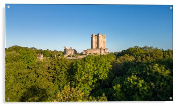 Conisbrough Castle Acrylic by Apollo Aerial Photography