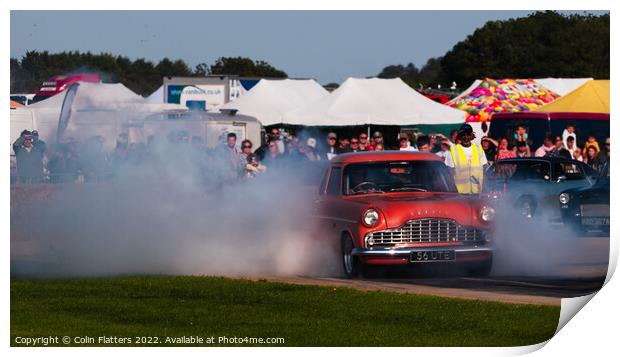 Ford Zephyr - Burning Rubber  Print by Colin Flatters