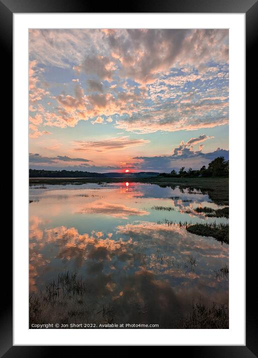 Sunset and High Tide Framed Mounted Print by Jon Short