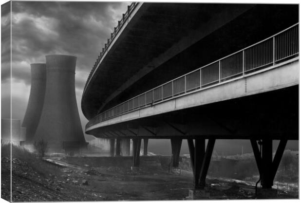 Tinsley Cooling Towers & Viaduct Canvas Print by Darren Galpin