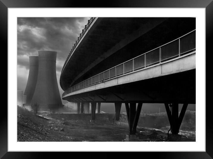 Tinsley Cooling Towers & Viaduct Framed Mounted Print by Darren Galpin