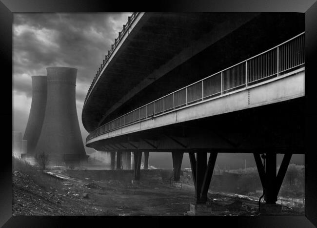 Tinsley Cooling Towers & Viaduct Framed Print by Darren Galpin