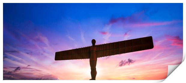 The Angel of the North. Print by Guido Parmiggiani