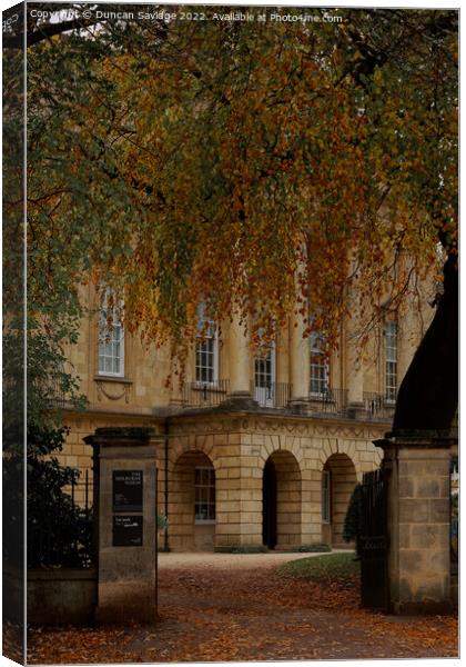 Holburne museum bath in the autumn Canvas Print by Duncan Savidge