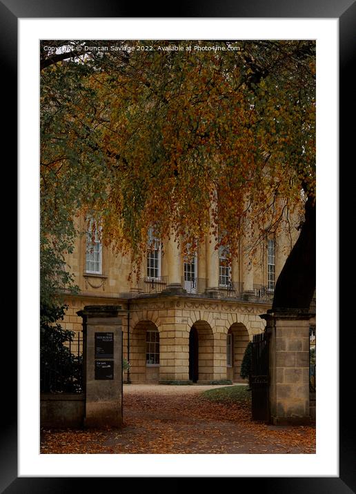 Holburne museum bath in the autumn Framed Mounted Print by Duncan Savidge
