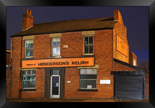 Hendersons Relish Building Framed Print by Darren Galpin