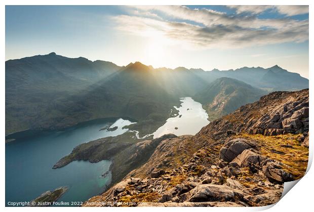 The Cuillins from Sgurr Na Stri, Skye, Scotland Print by Justin Foulkes