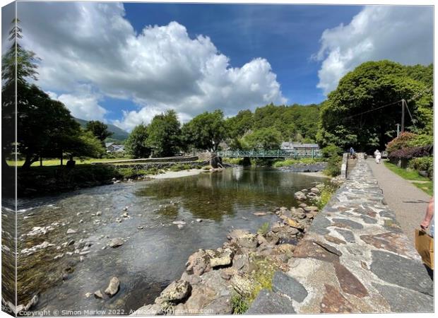 Beddgelert North Wales Canvas Print by Simon Marlow