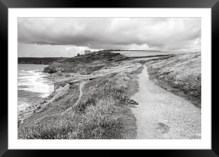 Track to Beacon Crag, Cornwall Framed Mounted Print by Adrian Burgess