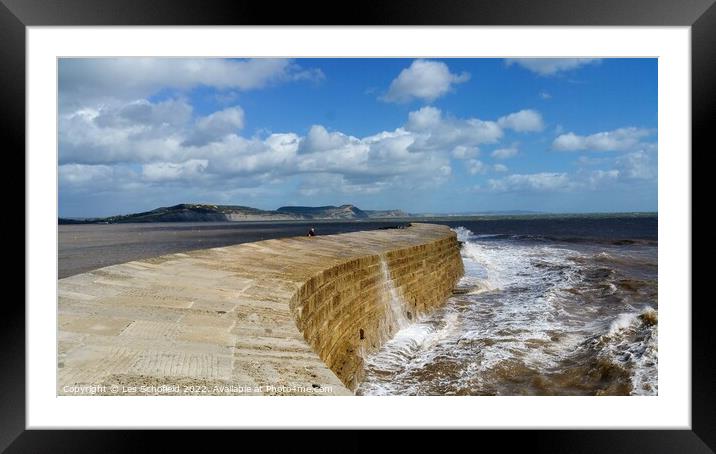 Lyme Regis  Framed Mounted Print by Les Schofield