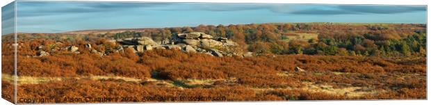 Owler Tor Panorama  Canvas Print by Alison Chambers