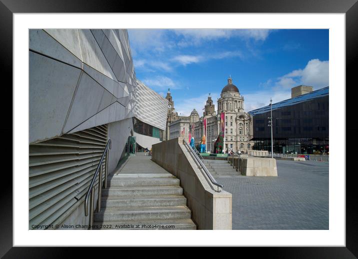 Liverpool Modern and Traditional  Framed Mounted Print by Alison Chambers