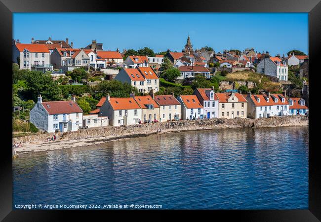 Seafront houses in Pittenweem in East Neuk of Fife Framed Print by Angus McComiskey