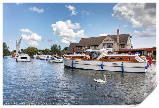 River Bure on the Norfolk Broads Print by Jim Monk