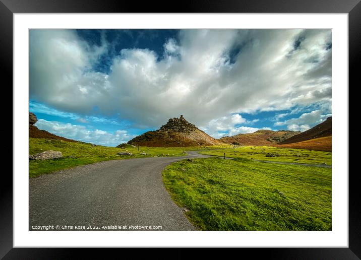 Picturesque rock formations of the Valley of Rocks Framed Mounted Print by Chris Rose