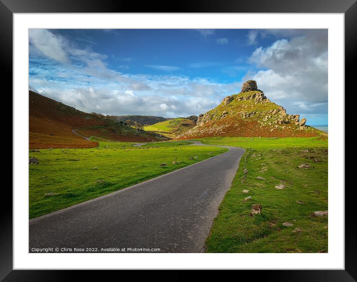 Valley of Rocks, North Devon Framed Mounted Print by Chris Rose