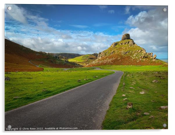 Valley of Rocks, North Devon Acrylic by Chris Rose