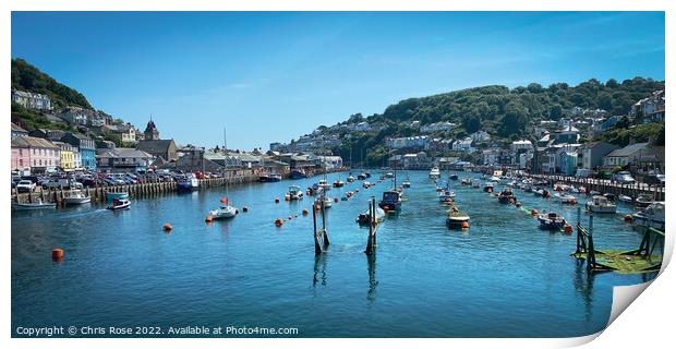 River Looe in summer sunshine Print by Chris Rose