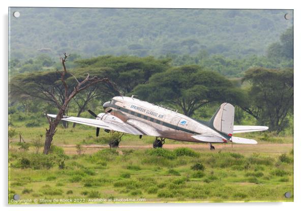 Bush Flying Dakota Acrylic by Steve de Roeck