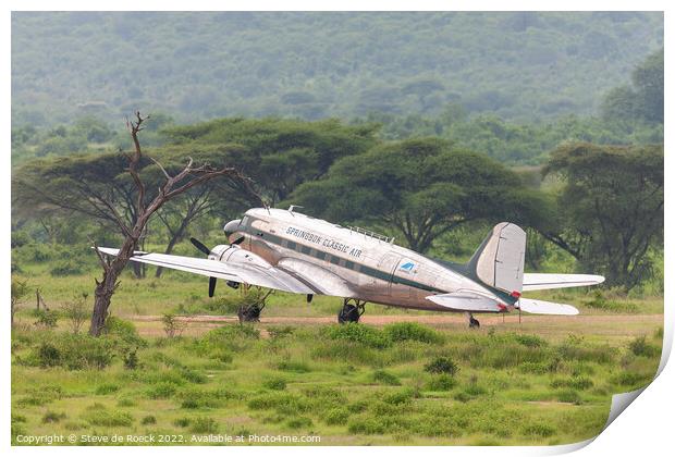 Bush Flying Dakota Print by Steve de Roeck