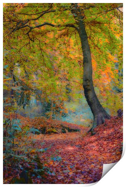 Autumn leaves Print by Derrick Fox Lomax