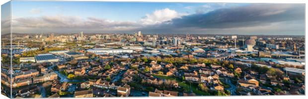 Leeds City Panoramic Canvas Print by Apollo Aerial Photography
