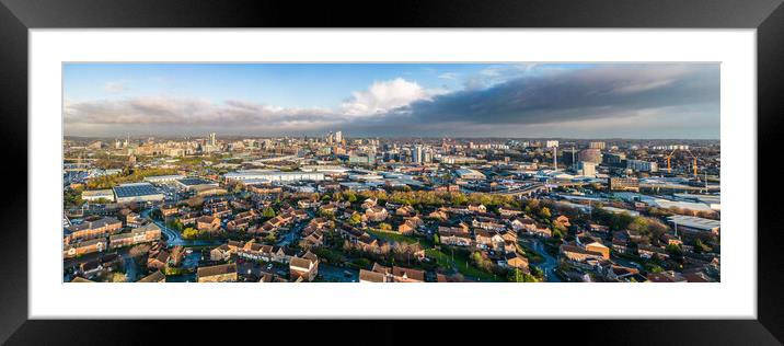 Leeds City Panoramic Framed Mounted Print by Apollo Aerial Photography