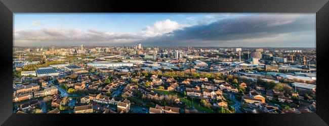 Leeds City Panoramic Framed Print by Apollo Aerial Photography