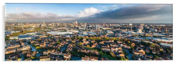 Leeds City Panoramic Acrylic by Apollo Aerial Photography