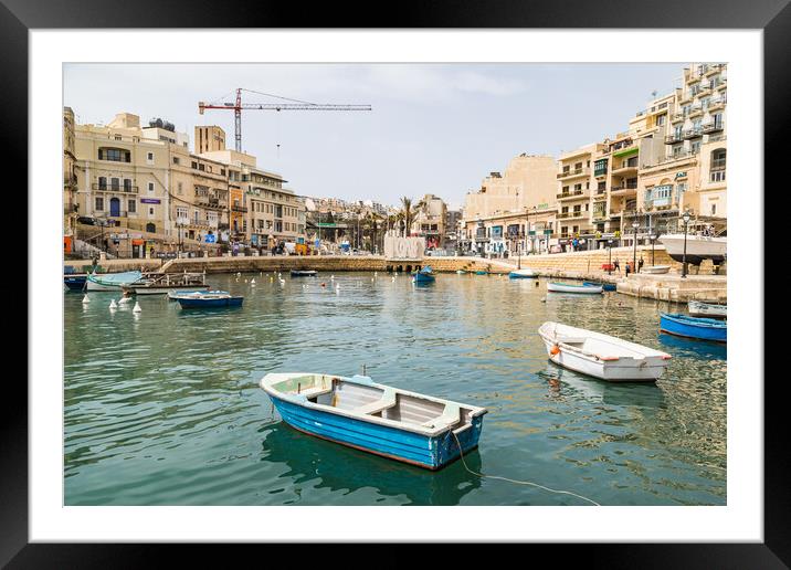 Spinola Bay cityscape Framed Mounted Print by Jason Wells