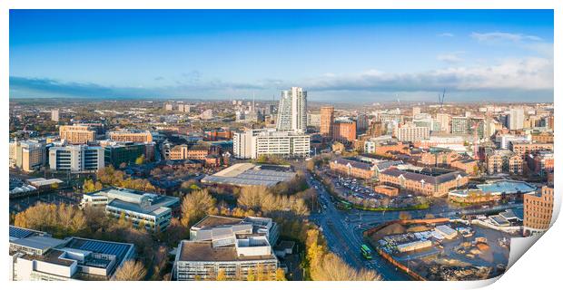 Leeds City  Print by Apollo Aerial Photography