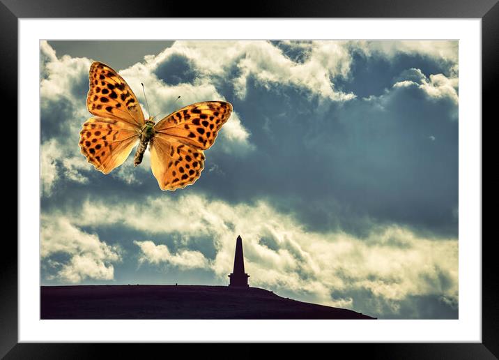 Papillon over Studley Pike Framed Mounted Print by Glen Allen
