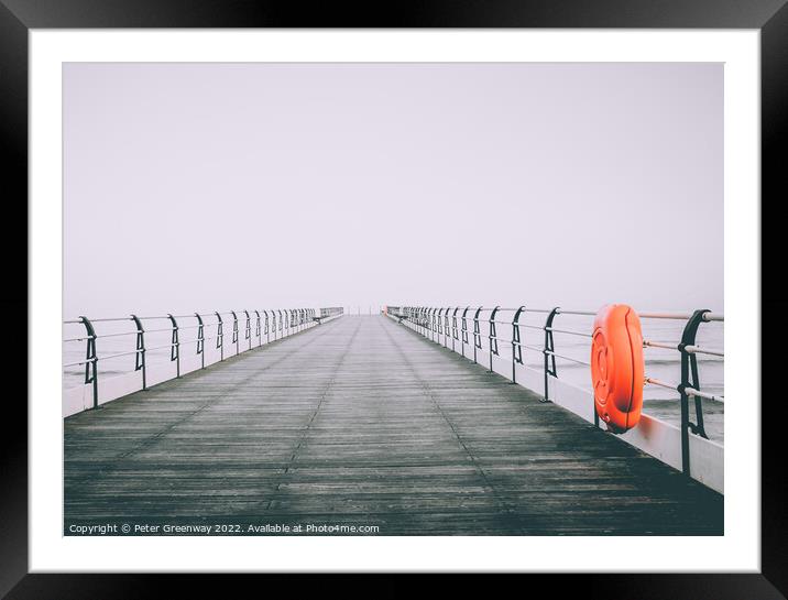 The Empty Pier At Saltburn-by-the-Sea On The North Yorkshire Coa Framed Mounted Print by Peter Greenway