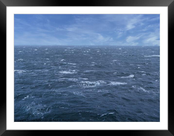 Bay of Biscay routh seas Framed Mounted Print by chris hyde