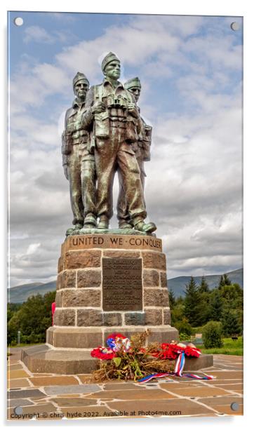 Commando Memorial in Scotland Acrylic by chris hyde