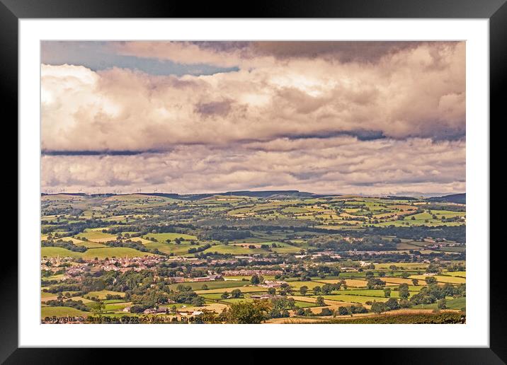 Clwydian Hills Framed Mounted Print by chris hyde