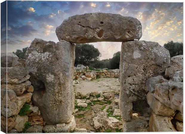 A Gateway to Prehistoric Life in Menorca Spain Canvas Print by Deanne Flouton