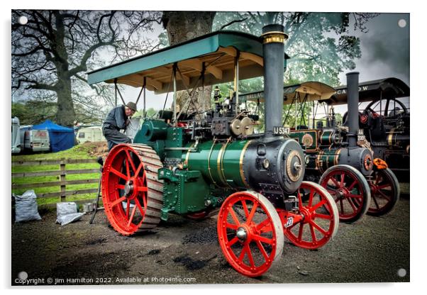 Vintage Traction Engines Revived Acrylic by jim Hamilton