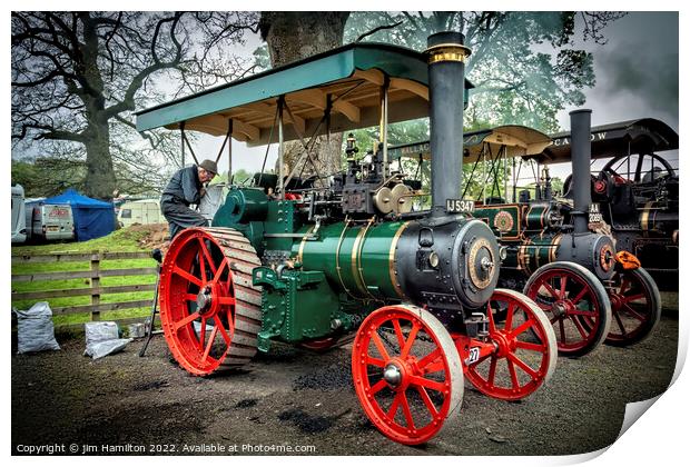 Vintage Traction Engines Revived Print by jim Hamilton