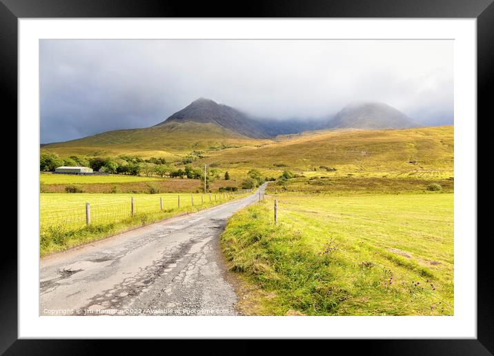 Mystical Skye Highlands Framed Mounted Print by jim Hamilton