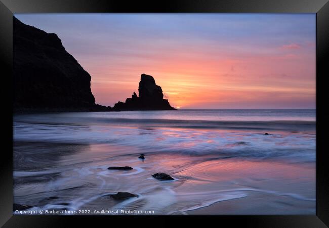 Isle of Skye, Talisker Sunset,  Scotland. Framed Print by Barbara Jones