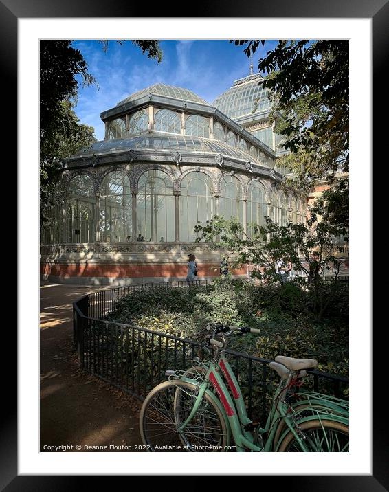 A Glass House Oasis in Madrid Framed Mounted Print by Deanne Flouton